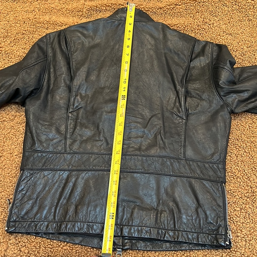 Earl Jean Leather Cafe Style Moto Jacket - Picture 14 of 14